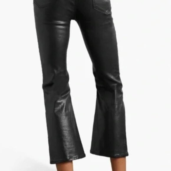 RAG & BONE (NWOT) Casey High-Rise Ankle Flare - Coated Black - Picture 5 of 5